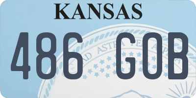 KS license plate 486GOB