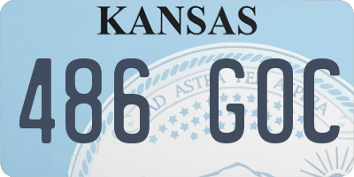 KS license plate 486GOC