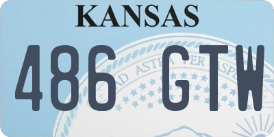 KS license plate 486GTW