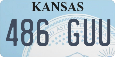 KS license plate 486GUU