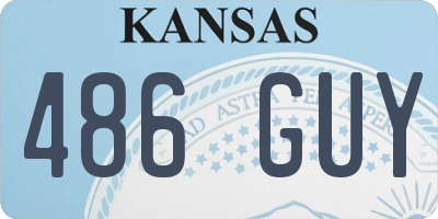 KS license plate 486GUY