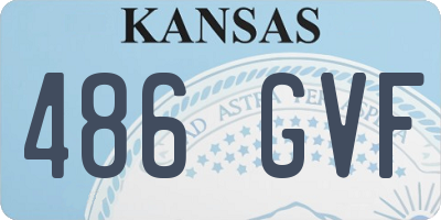 KS license plate 486GVF