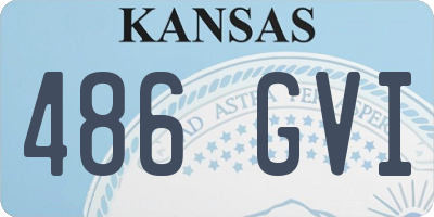 KS license plate 486GVI