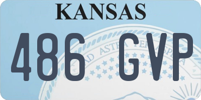 KS license plate 486GVP