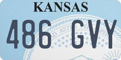 KS license plate 486GVY
