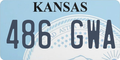 KS license plate 486GWA