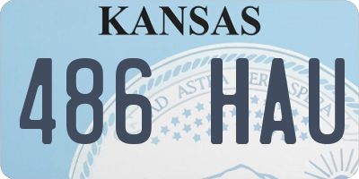 KS license plate 486HAU