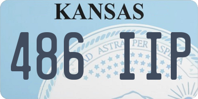KS license plate 486IIP
