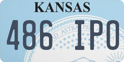 KS license plate 486IPO