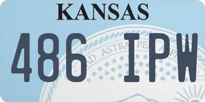KS license plate 486IPW
