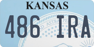 KS license plate 486IRA