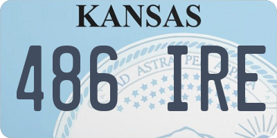 KS license plate 486IRE