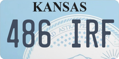 KS license plate 486IRF