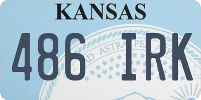KS license plate 486IRK