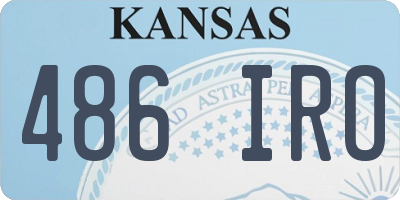 KS license plate 486IRO