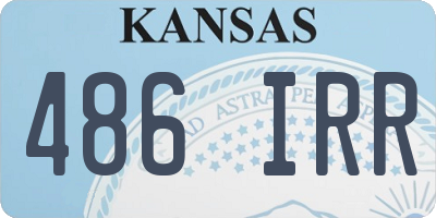 KS license plate 486IRR