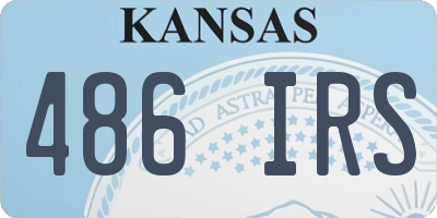 KS license plate 486IRS