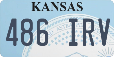 KS license plate 486IRV