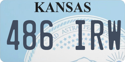 KS license plate 486IRW
