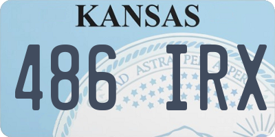 KS license plate 486IRX