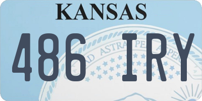KS license plate 486IRY