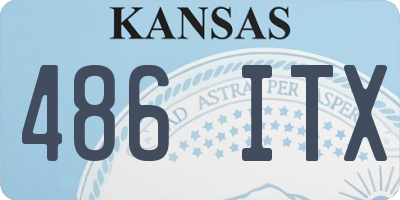 KS license plate 486ITX