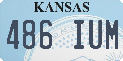 KS license plate 486IUM