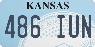 KS license plate 486IUN