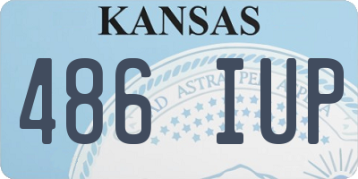 KS license plate 486IUP