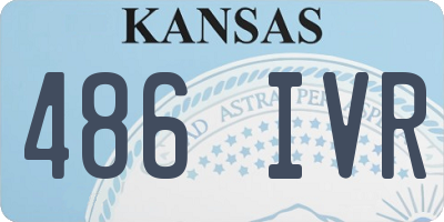 KS license plate 486IVR