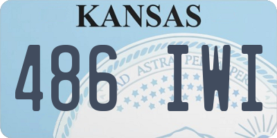 KS license plate 486IWI
