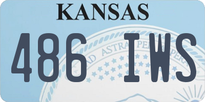 KS license plate 486IWS