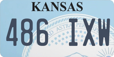 KS license plate 486IXW