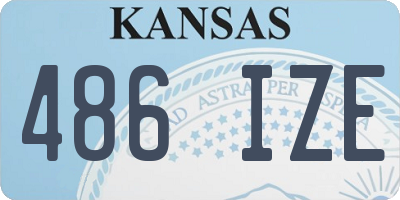 KS license plate 486IZE