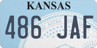 KS license plate 486JAF