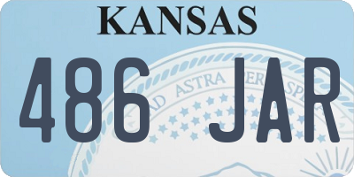 KS license plate 486JAR