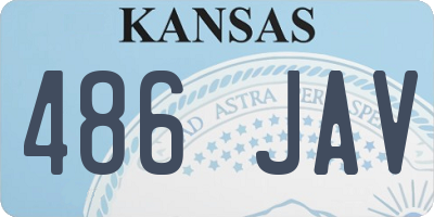KS license plate 486JAV