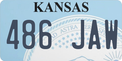 KS license plate 486JAW