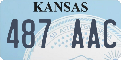 KS license plate 487AAC