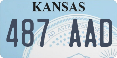 KS license plate 487AAD