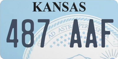KS license plate 487AAF