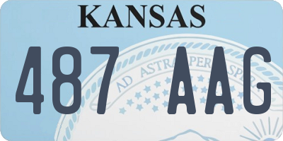 KS license plate 487AAG