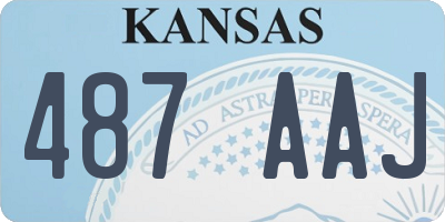 KS license plate 487AAJ