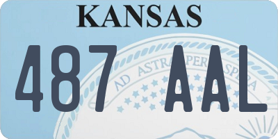 KS license plate 487AAL