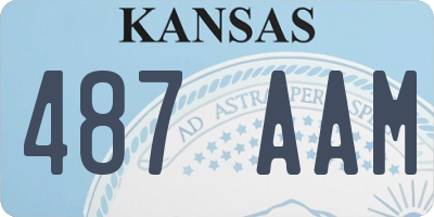 KS license plate 487AAM