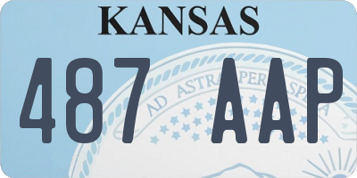 KS license plate 487AAP