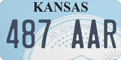KS license plate 487AAR