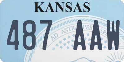 KS license plate 487AAW