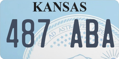 KS license plate 487ABA