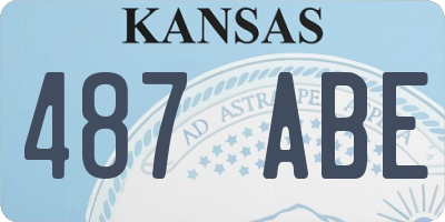 KS license plate 487ABE